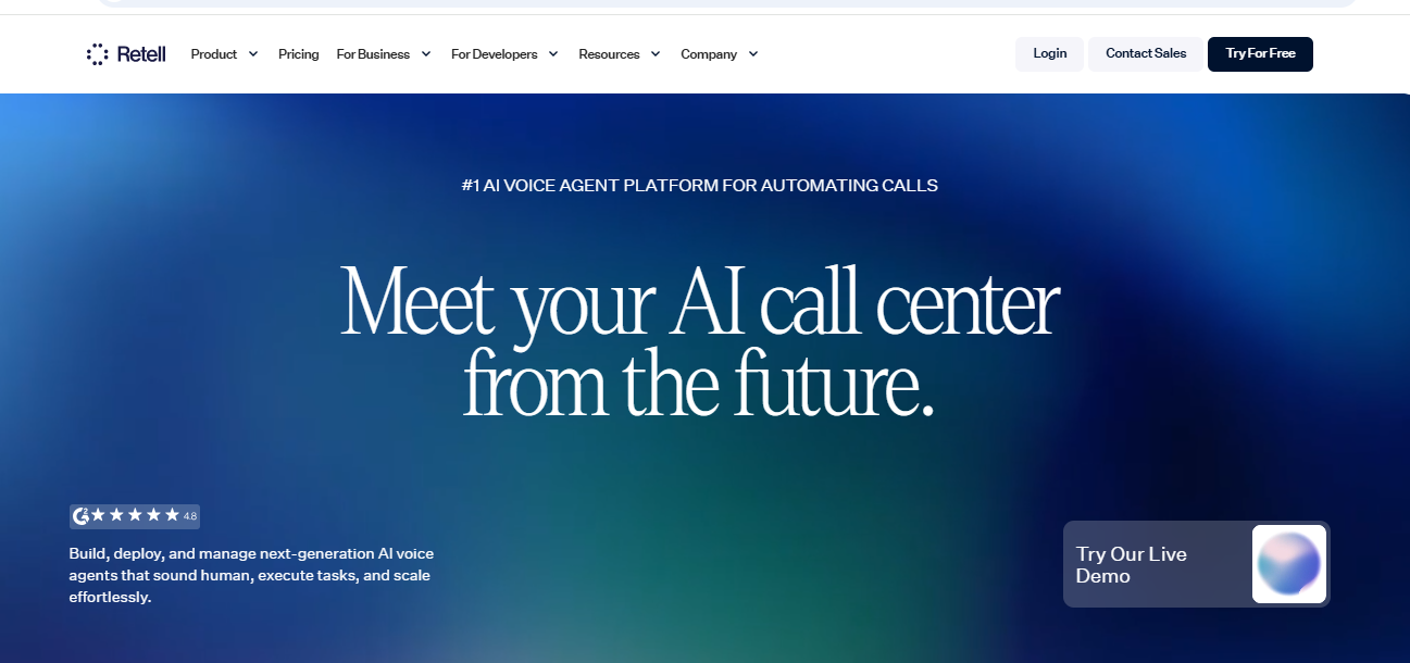 A professional man in a tan coat smiling while talking on a smartphone, illustrating Retell AI's human-standard voice agent capabilities and low-latency phone conversations.