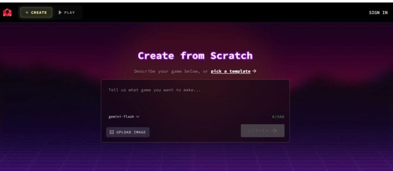 Rosebud AI review 2026 — browser-based AI game creator dashboard showing vibe coding interface" fetchpriority: "high"